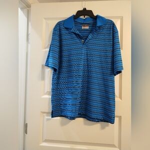 Blue Striped Men's Polo Shirt